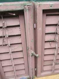 Set of shutters in old pink