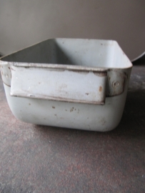 Nice little old metal tray form storage rack