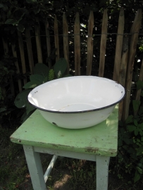 Nice white enamel bowl