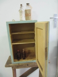 Small blue / green wooden locker