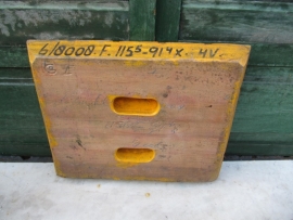 Cute old textile stamp in yellow