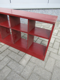 Brocant houten vakken rek/kast
