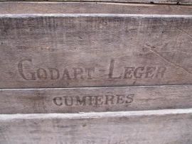 Antique French big grape picking crate from the Champagne region