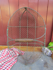 French antique metal egg basket