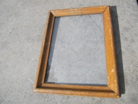 Old oak frame including glass
