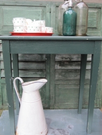 Frans Brocante groen tafeltje (site-table)