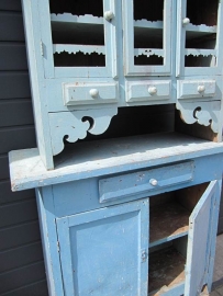 Brocante( keuken ) blauwe kast