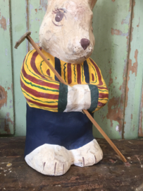 Brocante paashaas in papier maché