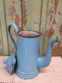 Brocante emaille koffiekan