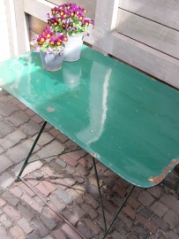 Old French brocante metal folding table