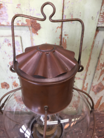 Old copper oil lamp