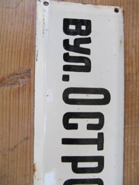Oud emaille bord