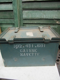 Old metal box with lid
