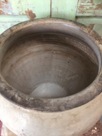 Antieke Franse grote aardewerk pot