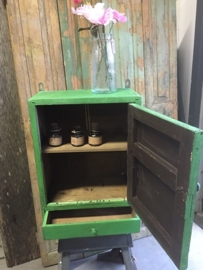 Brown / dark locker with door and drawer