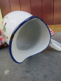 Brocante Franse kan met bloemmotief