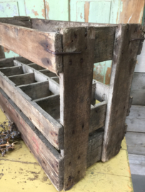 Oude houten flessen krat