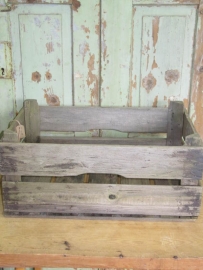 Oude houten veilingkist