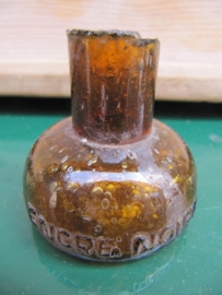 Antique brown french inkpot