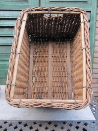 Brocante large reinforced willow basket.