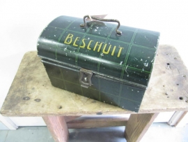 Old biscuit tin drum