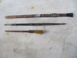 Old brocante set with three old tassels