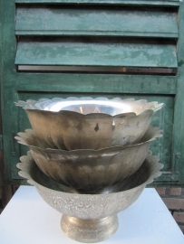 Antique silver bowl on stand