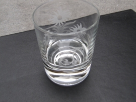 Whiskey glasses engraved with initials R or M