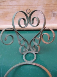 Nice French wrought iron flower pot rack for the corner.