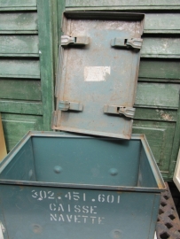 Old metal box with lid