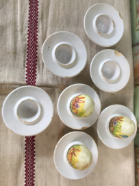 Antieke eierdopjes, set van 7