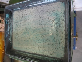 Old metal box from printing facillity