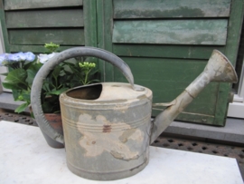 French brocante super robust zinc watering can
