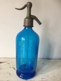 Old blue seltzerbottle