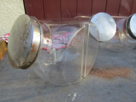 Set vintage (snoep) pot met deksel