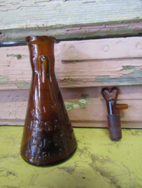 Antique French brown stool bottle