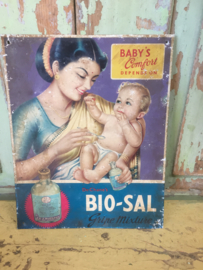 Old advertising plate of Bio- Sal