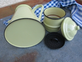 Franse brocante emaille cafétiere
