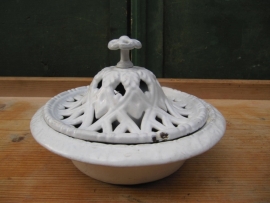 Very old cast iron white humidifier