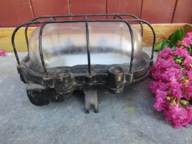 Old French metal cage lamp