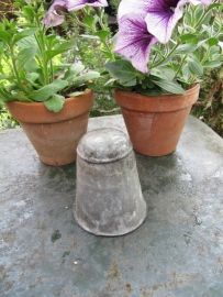 Zinken bloempotjes set van 3 stuks