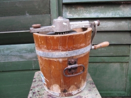 old butter churn
