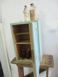 Small blue / green wooden locker