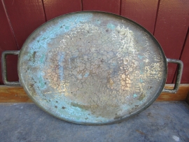Frans brocant metalen dienblad