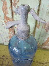Antique blue Seltzer bottle