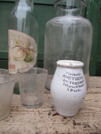 Beautiful brocante glass jar or bowl