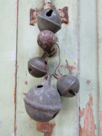 Antiek koperen bellen set
