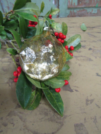 Oude brocante kerstboomdecoratie goudkleurig
