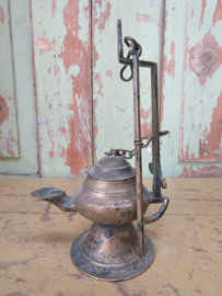 Old copper oil lamp