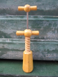 Cute wooden corkscrew